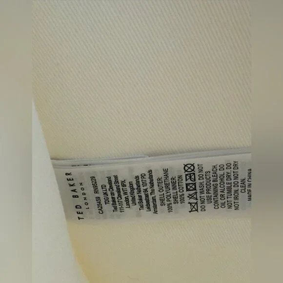 🆕 TED BAKER 🧿 NWOT REPTCON White Croc-Embossed Small Icon Tote Bag - Picture 11 of 15